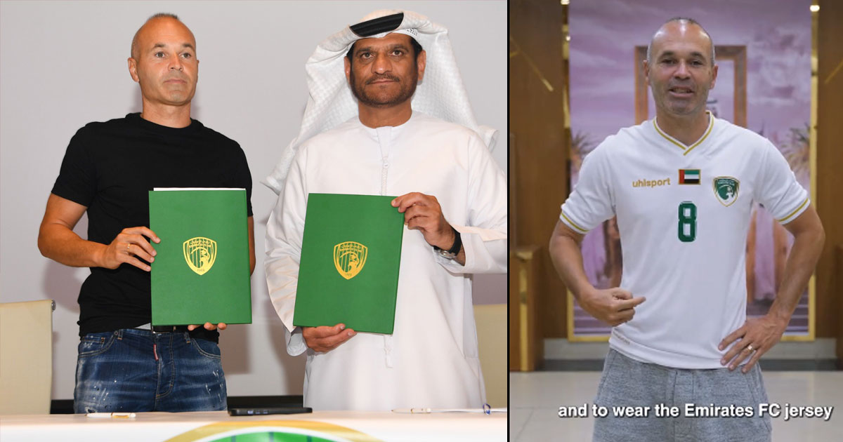 Spanish Football Legend Andres Iniesta Signs Contract with UAE Premier League Club Emirates FC