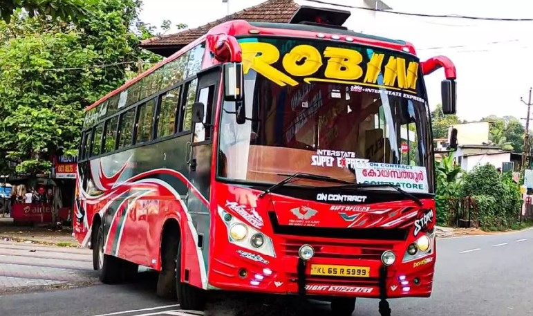 Robin Bus Service started;  MVD fined Rs 7500 for violation of permit