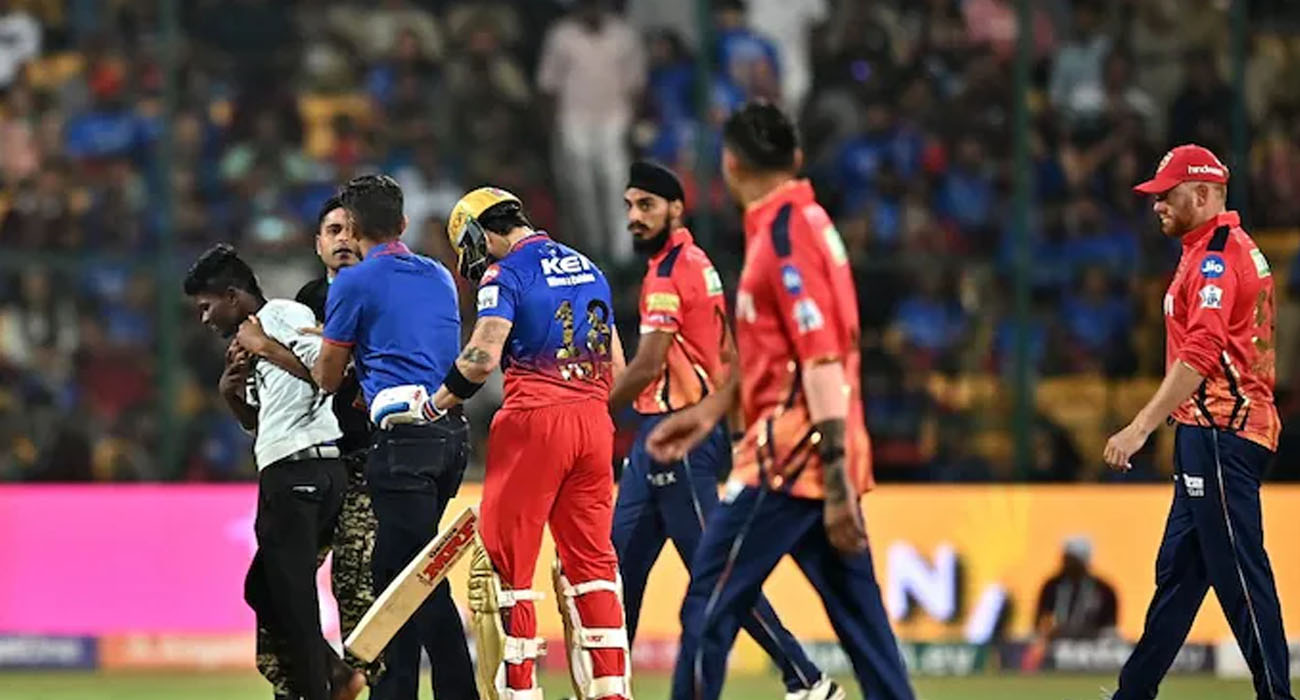 Security Brutally Beats Fan Rushing towards Virat Kohli in RCB Match: Shocking Footage Emerges