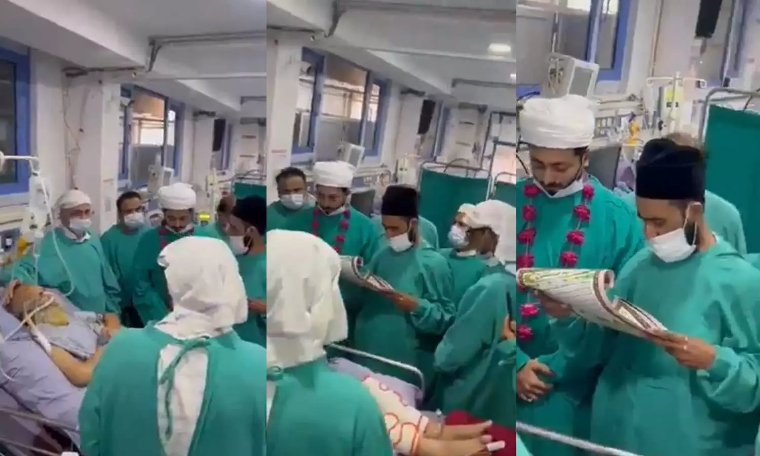 Daughters get married at Lucknow hospital to fulfil ailing fathers wish; visuals from Nikah in ICU go viral, Nikah in ICU, ERAs Lucknow Medical College